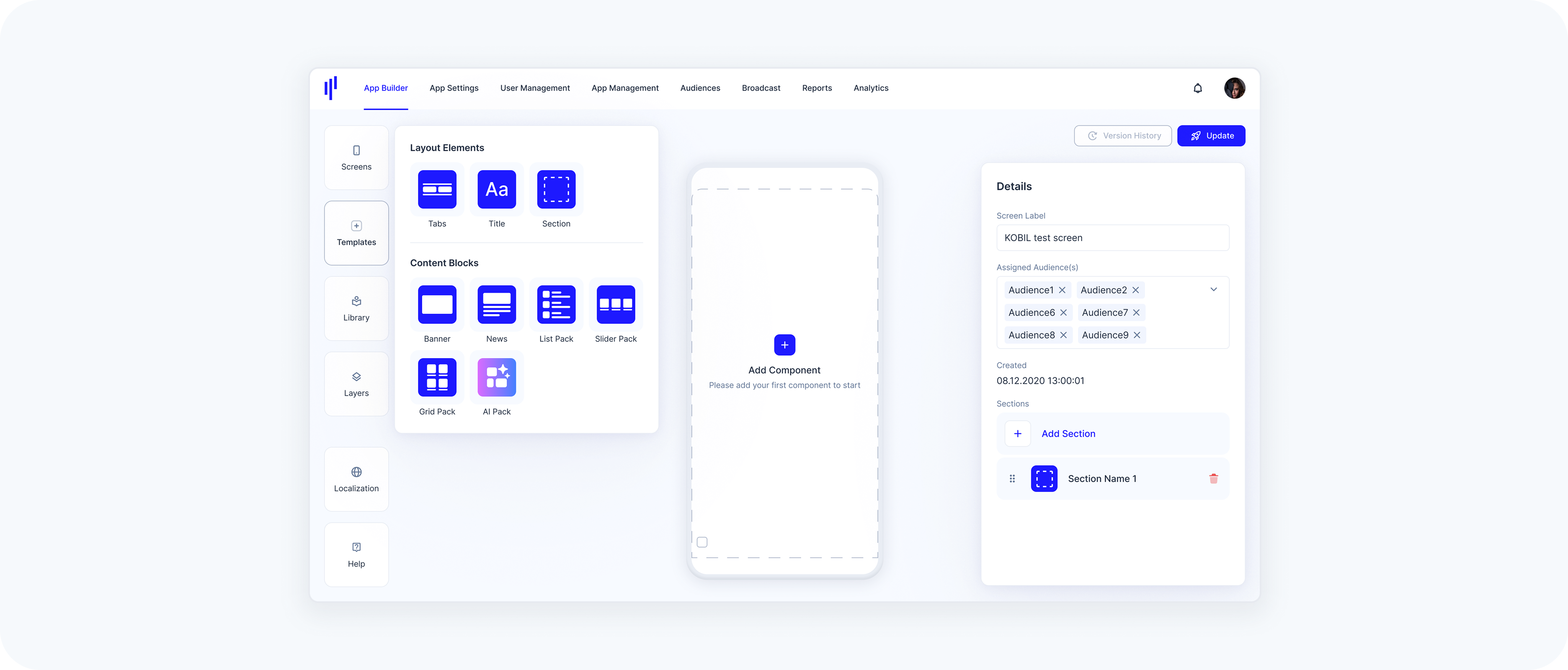 appbuilder template overview