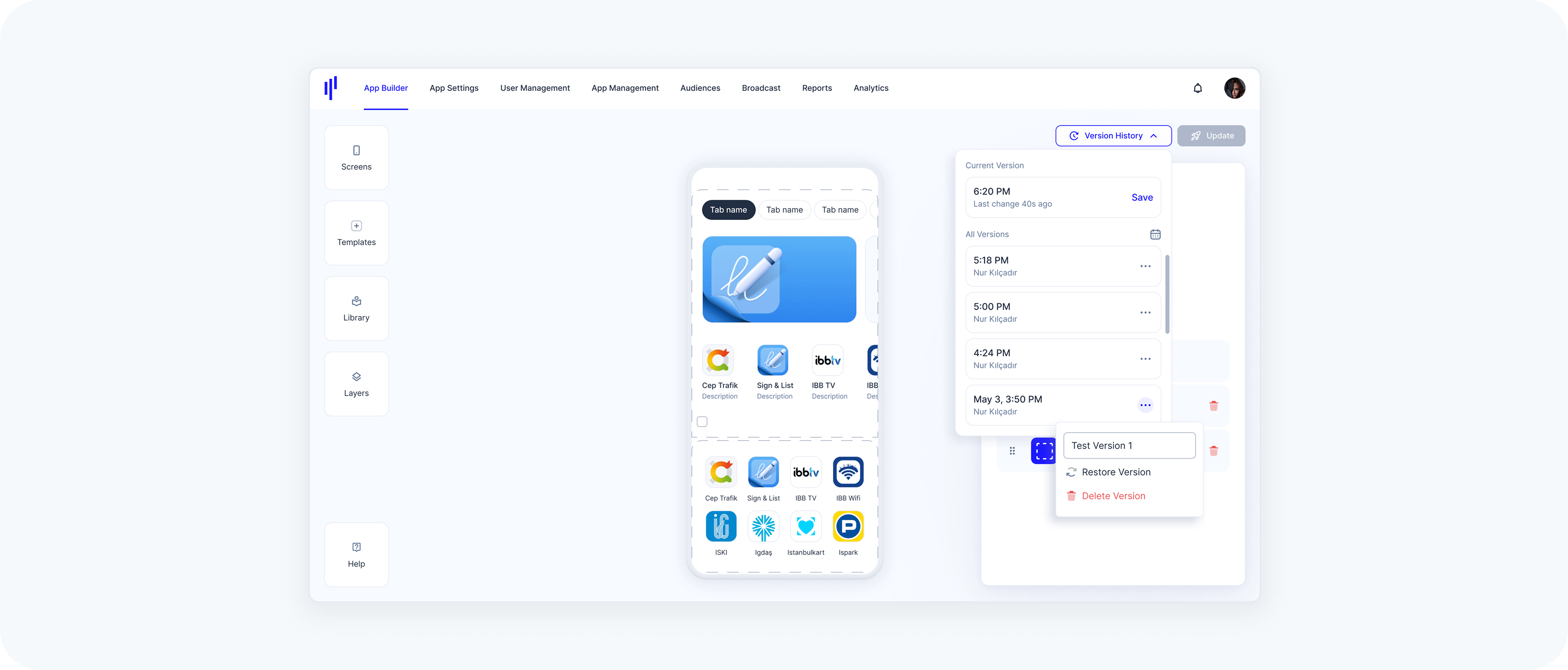Preview of how to give naming to versions